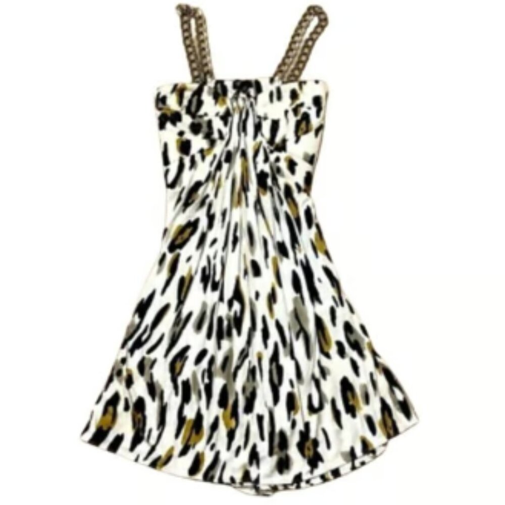 SKY Celeb Style Casual Dress Metal/Rhinestone Chain Straps Women's Size XS